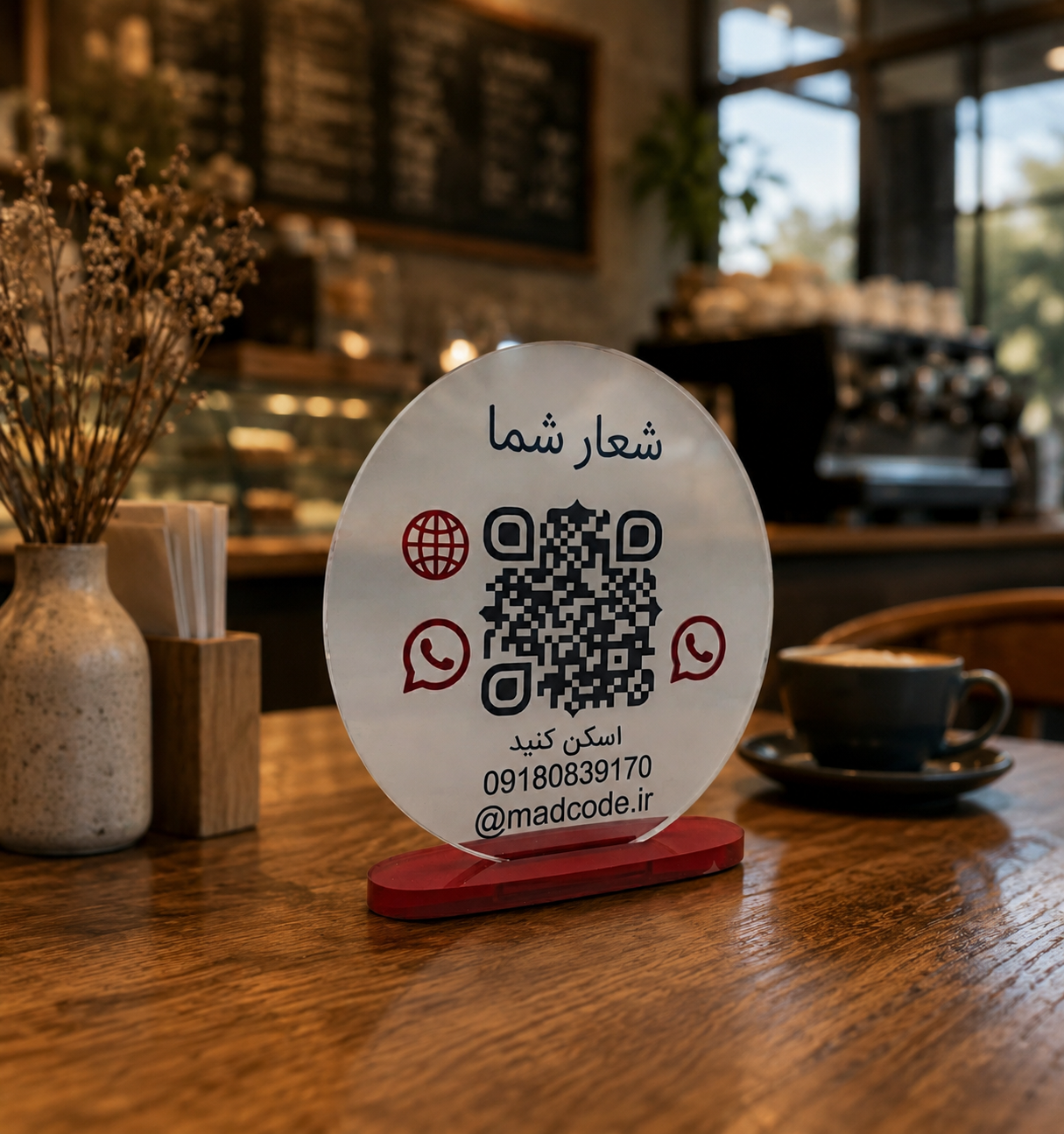 استند پلکسی شفاف
